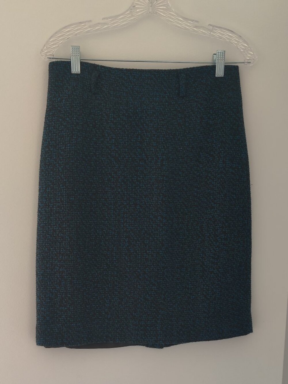 Covington Teal/Black Winter Skirt Size 4